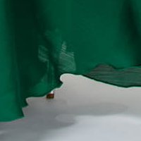 zöld alkalmi hosszú harang ruha, ujjatlan, muszlin szatén anyagból