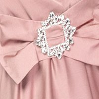 Rochie din voal roz-deschis petrecuta in clos cu elastic in talie - PrettyGirl