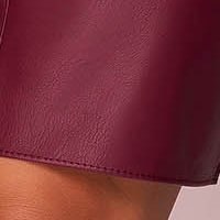 Burgundy Faux Leather Pencil Skirt - SunShine