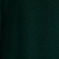 Sötétzöld casual bő szabású pulóver kötött rugalmas anyagból nyaklánc kiegészítővel