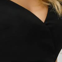 Black Midi Chiffon Dress with Sequin Applications - PrettyGirl