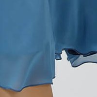 Blue Midi Chiffon Dress with Sequin Appliques - PrettyGirl