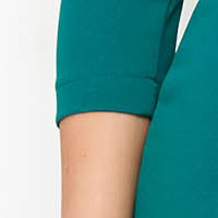 Petrol Green Crepe Pencil Dress with Open Back - StarShinerS