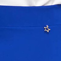 Kék midi harang szoknya zsebekkel enyhén rugalmas szövetből - StarShinerS