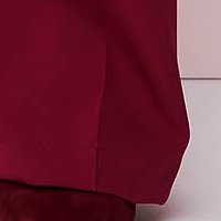Raspberry slightly stretchy fabric trousers with a flared cut and high waist - StarShinerS