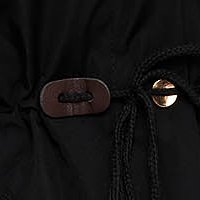 Fekete szűkített vízlepergető dzseki eltávolítható műszőrme részzel
