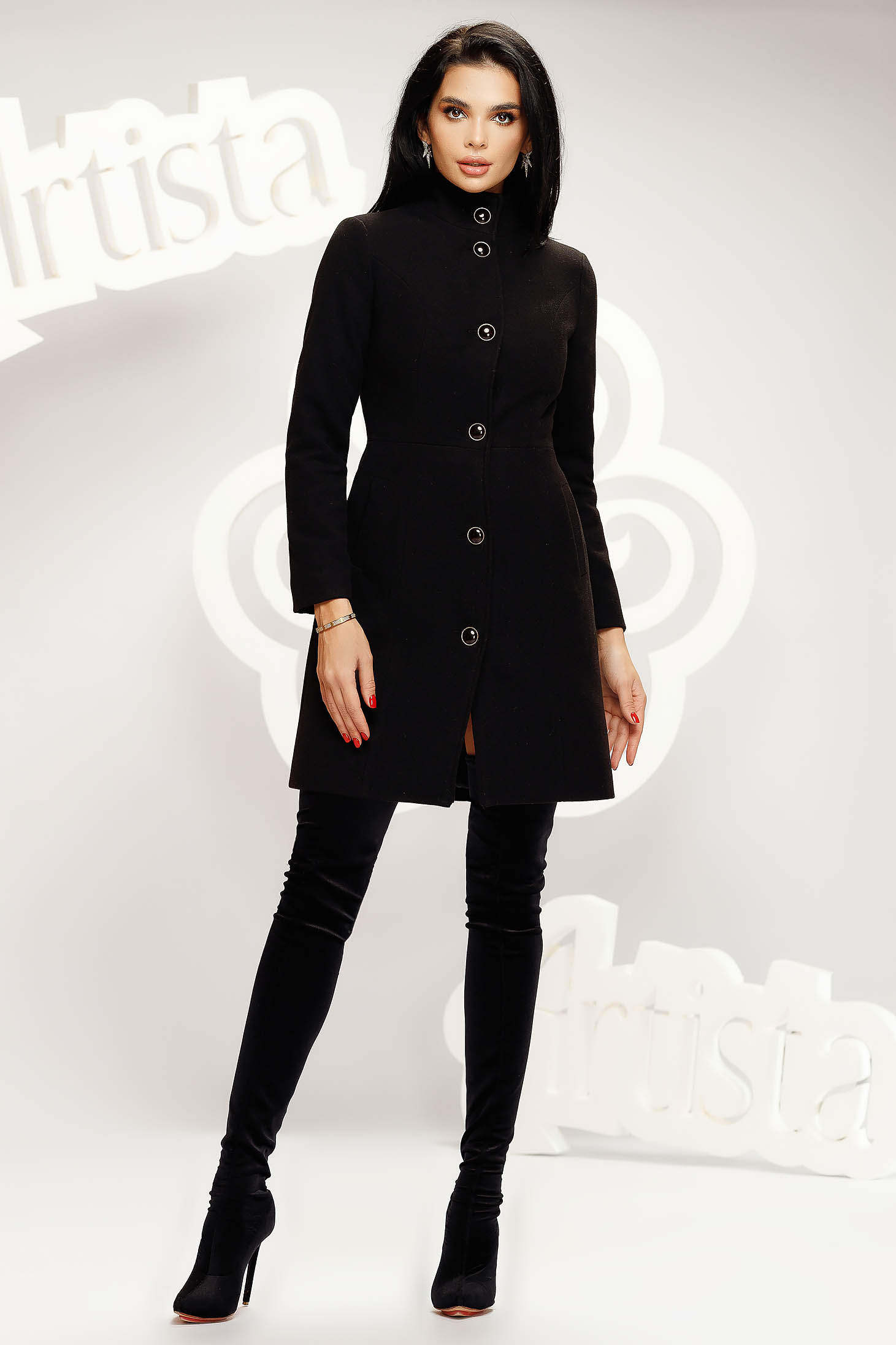 soft black coat