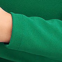 Zöld StarShinerS magas nyakú harang rövid ruha krepp anyagból