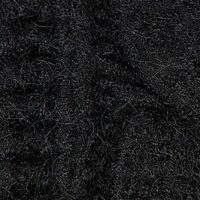 Fekete bő szabású pulóver kötött fonott anyagból