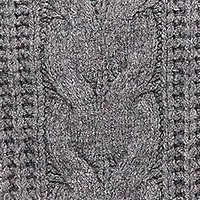 Pulover din material impletit tricotat gri cu croi larg - SunShine