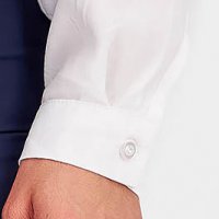 Women's white cotton blouse with rhinestone embroidery - SunShine
