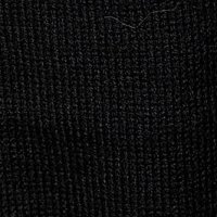 Fekete kötött pulóver gyöngy és tollas díszítéssel
