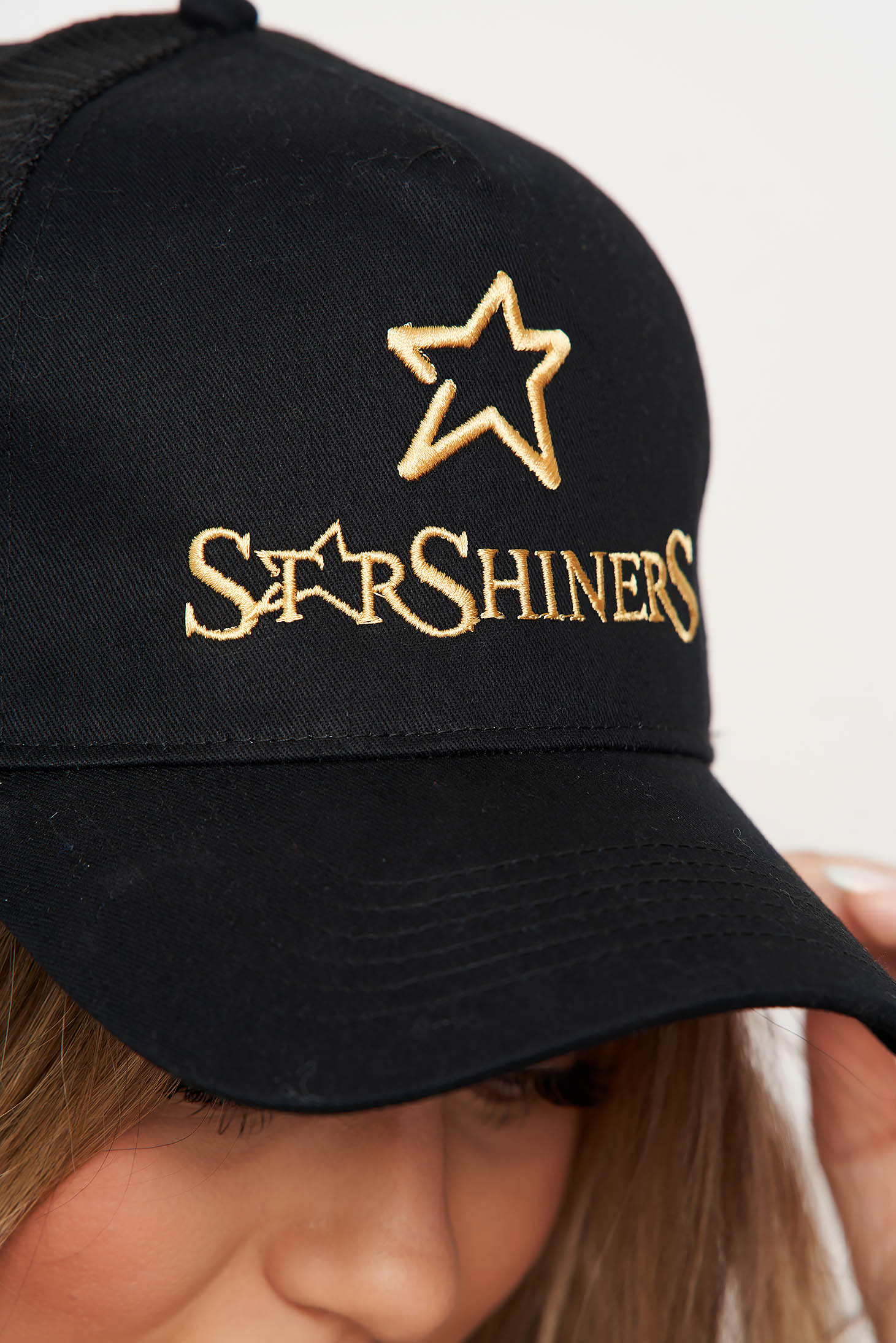 StarShinerS Women's Black Cap with Custom Embroidery 1 - StarShinerS.com