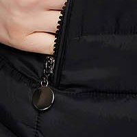 Black jacket short cut tented from slicker thin fabric
