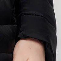 Black jacket short cut tented from slicker thin fabric