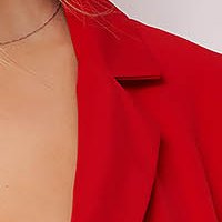 Piros elegáns ceruza ruha enyhén rugalmas anyagból csipke díszítéssel