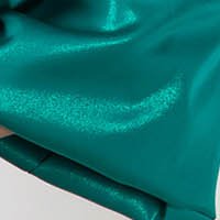 Zöld ruha rövid szaténból ceruza v-dekoltázzsal