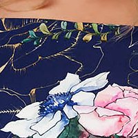 StarShinerS elegáns virágmintás harang ruha rugalmas szövetből