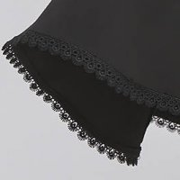 Rochie din stofa elastica neagra in clos cu volanase la maneca - StarShinerS