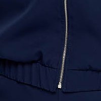 Jacheta din stofa usor elastica bleumarin cu guler - StarShinerS