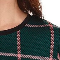 Darkgreen dress knitted pencil short cut