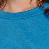 Bluza dama din bumbac albastra cu croi larg si maneci lungi - Top Secret