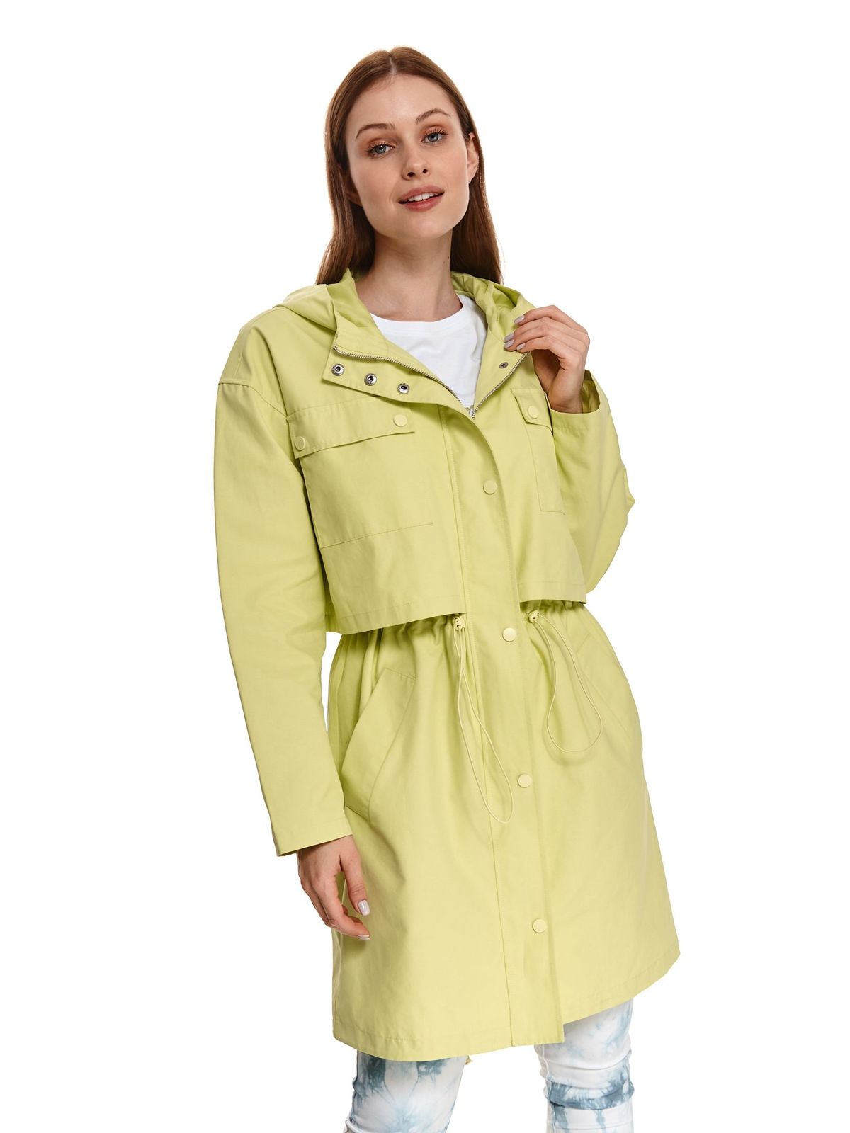 Lightgreen jacket from slicker midi straight