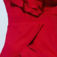 Red Midi Asymmetric Chiffon Dress with Ruffled Sleeves - StarShinerS