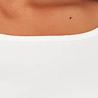 Ivory Voile Asymmetric Top with Side Slit - StarShinerS