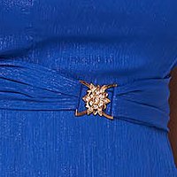 Rochie din voal albastra midi in clos cu aplicatii cu sclipici - StarShinerS