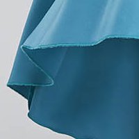 Türkizzöld StarShinerS alkalmi aszimetrikus harang taft ruha eltávolítható övvel strassz köves díszítéssel
