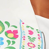 Jacheta tip bomber din stofa elastica cu imprimeu floral digital - StarShinerS