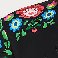 Elastic Fabric Fitted Jacket with Digital Floral Print - StarShinerS
