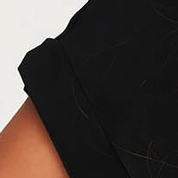 Asymmetric black chiffon top with side slit - StarShinerS