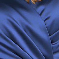 Kék harang ruha midi elegáns szaténból