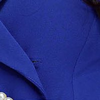 Kék ruha rövid rugalmas szövet tollas díszítés strassz köves díszítéssel zakó tipusú