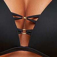 Black swimsuit 2 pieces brazilian bikinis traingle bra