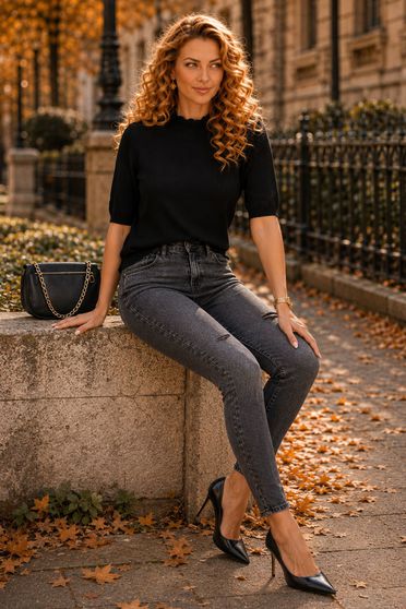 Outfit - dámská halenka, dámské džíny