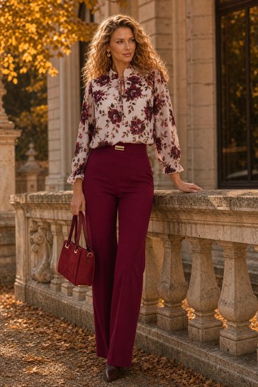 Outfit - dámská halenka, dámské kalhoty , dámské tašky
