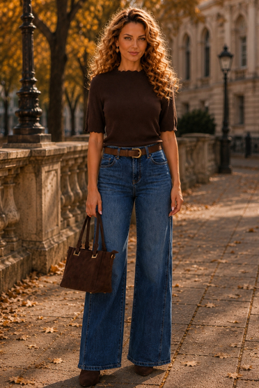 Outfit - dámská halenka, dámské džíny
