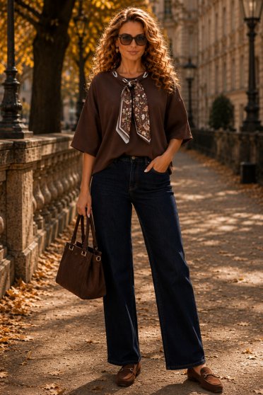Outfit - bluza za žene, ženska torba, ženske traperice