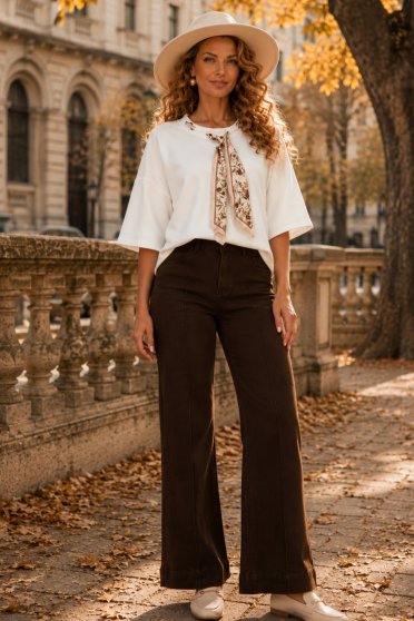 Outfit - dámská halenka, dámské džíny