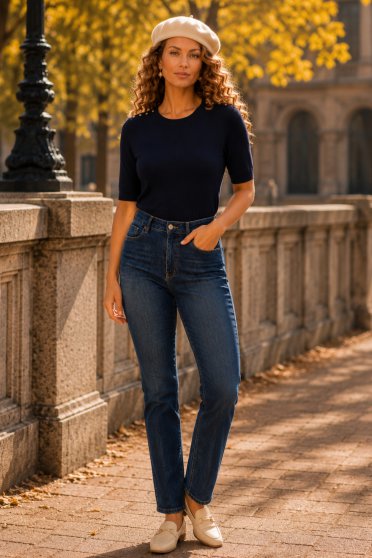 Outfit - dámská halenka, dámské džíny