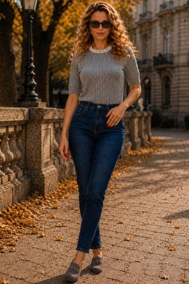Outfit - dámská halenka, dámské džíny
