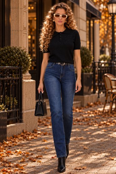 Outfit - dámská halenka, dámské džíny
